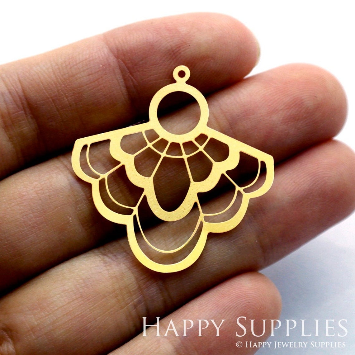 Brass Jewelry Charms,Fan Raw Brass Earring Charms, Brass Jewelry Pendants, Raw Brass Jewelry Findings, Brass Pendants Jewelry Wholesale (RD839)