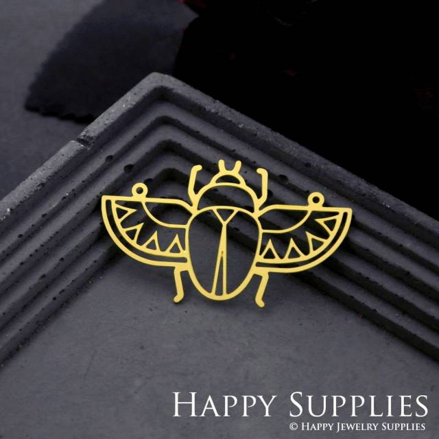 Brass Jewelry Charms, Beetle Raw Brass Earring Charms, Brass Jewelry Pendants, Raw Brass Jewelry Findings, Brass Pendants Jewelry Wholesale (RD871)