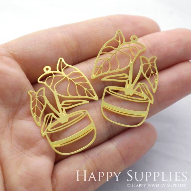 Brass Jewelry Charms, Leaves Raw Brass Earring Charms, Brass Jewelry Pendants, Raw Brass Jewelry Findings, Brass Pendants Jewelry Wholesale (RD905)