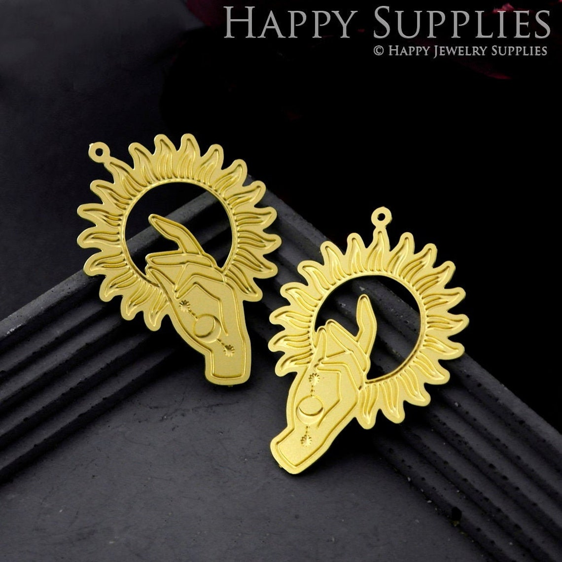 Brass Jewelry Charms, Hand Raw Brass Earring Charms, Brass Jewelry Pendants, Raw Brass Jewelry Findings, Brass Pendants Jewelry Wholesale (RD902)