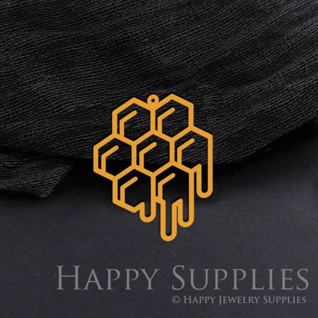 Brass Jewelry Charms, Honeycomb Raw Brass Earring Charms, Brass Jewelry Pendants, Raw Brass Jewelry Findings, Brass Pendants Jewelry Wholesale (RD984)