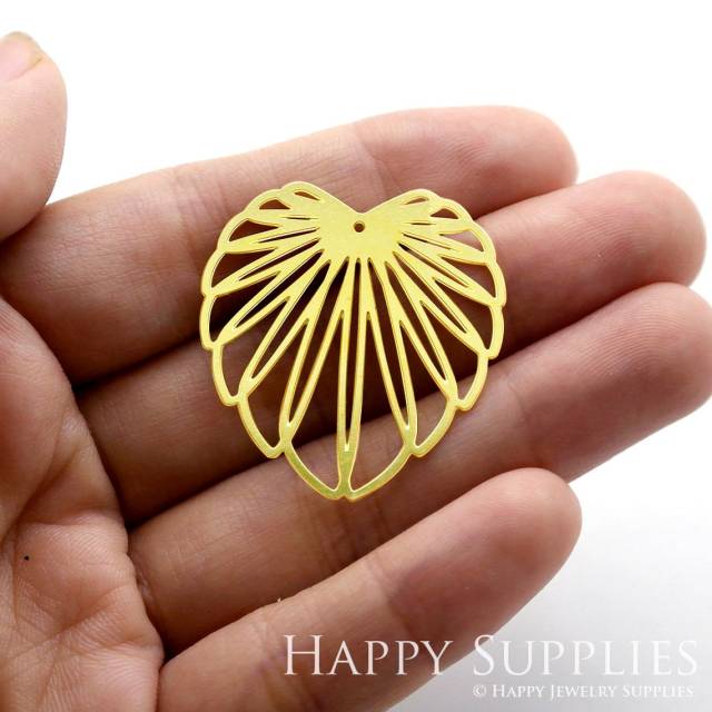 Brass Jewelry Charms, Leaf Raw Brass Earring Charms, Brass Jewelry Pendants, Raw Brass Jewelry Findings, Brass Pendants Jewelry Wholesale (RD170)