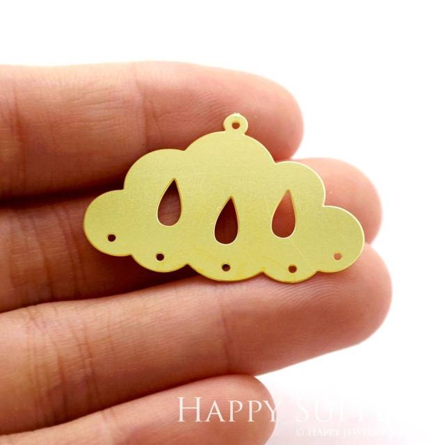 Brass Jewelry Charms, Cloud Raw Brass Earring Charms, Brass Jewelry Pendants, Raw Brass Jewelry Findings, Brass Pendants Jewelry Wholesale (RD1083)