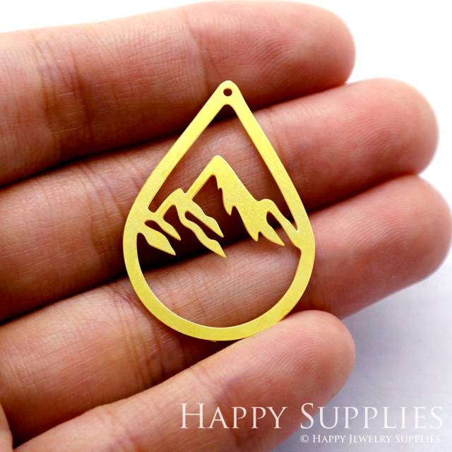 Brass Jewelry Charms,Teardrop Geometric Raw Brass Earring Charms, Brass Jewelry Pendants, Raw Brass Jewelry Findings, Brass Pendants Jewelry Wholesale (RD1115)