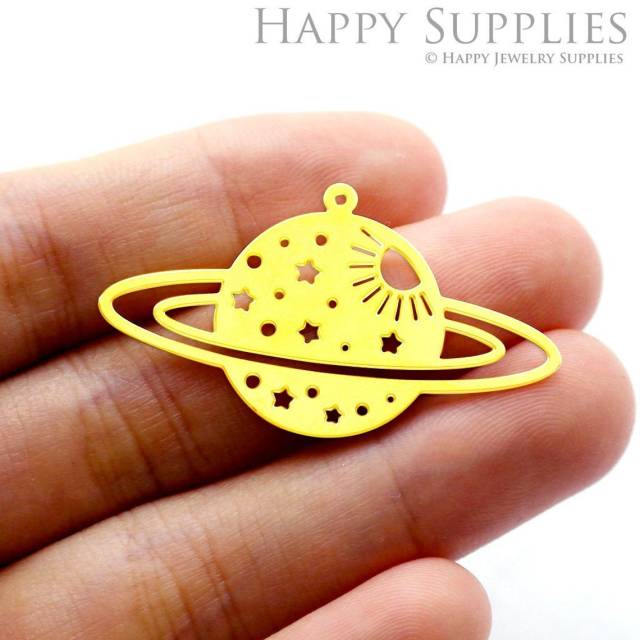 Brass Jewelry Charms, Circle Universe Starry Sky Galaxy Raw Brass Earring Charms, Brass Jewelry Pendants, Raw Brass Jewelry Findings, Brass Pendants Jewelry Wholesale (RD1098)