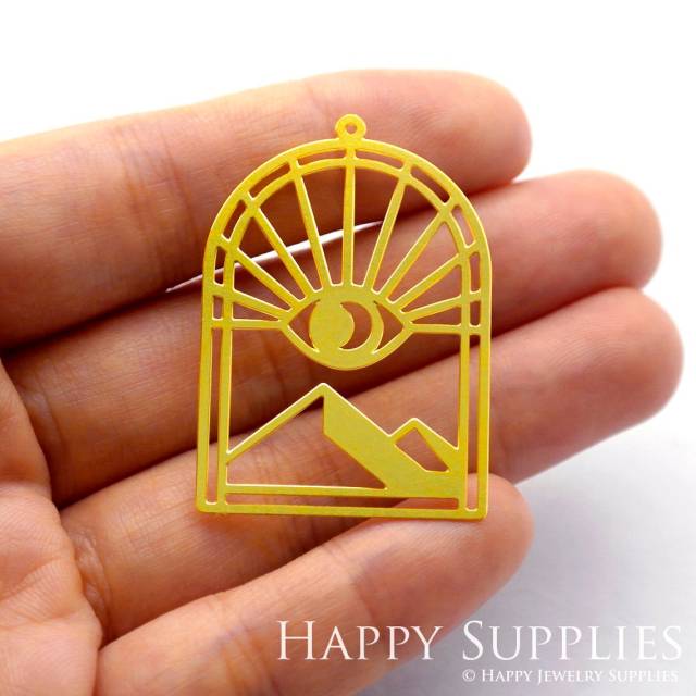 Brass Jewelry Charms, Geometry Raw Brass Earring Charms, Brass Jewelry Pendants, Raw Brass Jewelry Findings, Brass Pendants Jewelry Wholesale (RD1073)