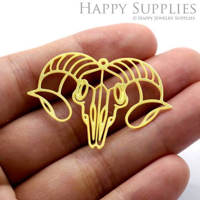 Brass Jewelry Charms, Cow Raw Brass Earring Charms, Brass Jewelry Pendants, Raw Brass Jewelry Findings, Brass Pendants Jewelry Wholesale (RD1306)