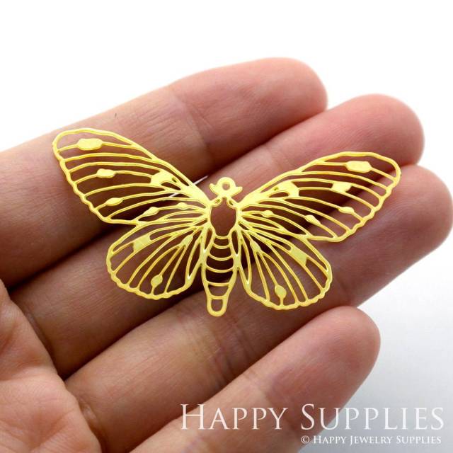 Brass Jewelry Charms, Butterfly Raw Brass Earring Charms, Brass Jewelry Pendants, Raw Brass Jewelry Findings, Brass Pendants Jewelry Wholesale (RD1266)