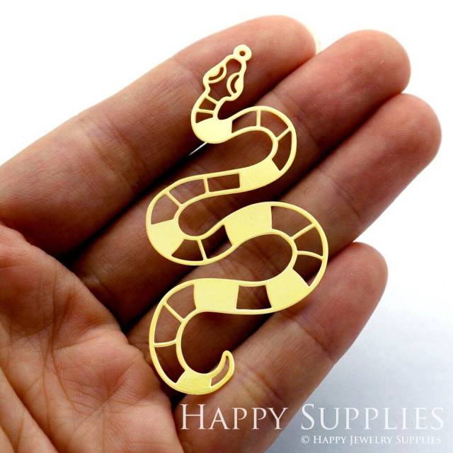 Brass Jewelry Charms, Snake Raw Brass Earring Charms, Brass Jewelry Pendants, Raw Brass Jewelry Findings, Brass Pendants Jewelry Wholesale (RD1419)