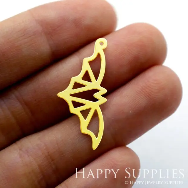 Brass Jewelry Charms, Bat Raw Brass Earring Charms, Brass Jewelry Pendants, Raw Brass Jewelry Findings, Brass Pendants Jewelry Wholesale (RD1423)