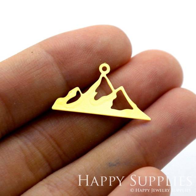 Brass Jewelry Charms,Mountain Round Geometric Raw Brass Earring Charms, Brass Jewelry Pendants, Raw Brass Jewelry Findings, Brass Pendants Jewelry Wholesale (RD1461)