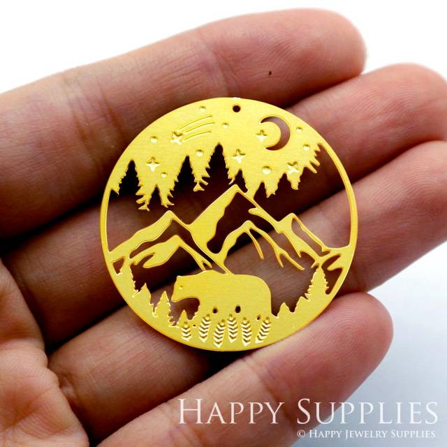 Brass Jewelry Charms, Circle Raw Brass Earring Charms, Brass Jewelry Pendants, Raw Brass Jewelry Findings, Brass Pendants Jewelry Wholesale (RD1382)