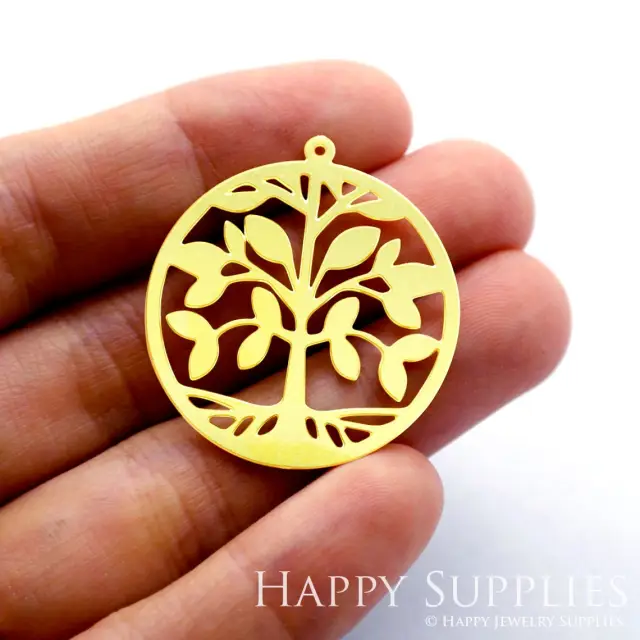 Brass Jewelry Charms, Circle Raw Brass Earring Charms, Brass Jewelry Pendants, Raw Brass Jewelry Findings, Brass Pendants Jewelry Wholesale (RD1476)