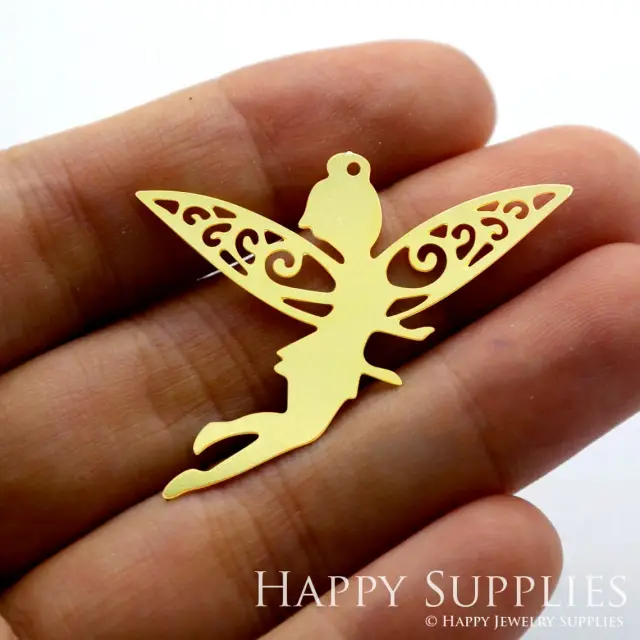 Brass Jewelry Charms, Angel Raw Brass Earring Charms, Brass Jewelry Pendants, Raw Brass Jewelry Findings, Brass Pendants Jewelry Wholesale (RD1470)