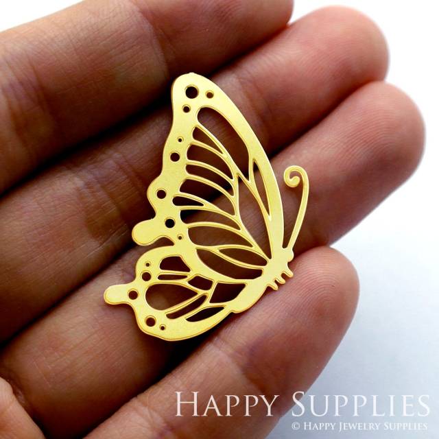 Brass Jewelry Charms, Butterfly Raw Brass Earring Charms, Brass Jewelry Pendants, Raw Brass Jewelry Findings, Brass Pendants Jewelry Wholesale (RD1356)