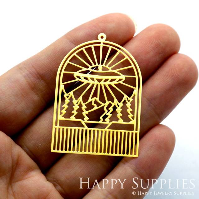 Brass Jewelry Charms, Geometry Raw Brass Earring Charms, Brass Jewelry Pendants, Raw Brass Jewelry Findings, Brass Pendants Jewelry Wholesale (RD1412)