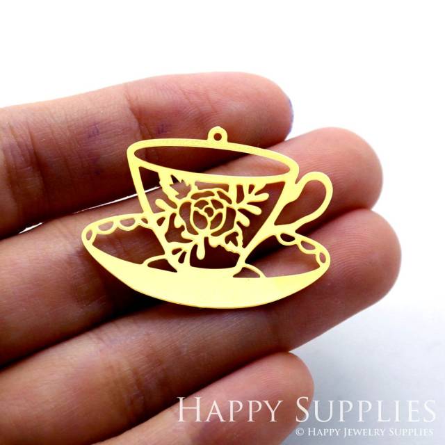 Brass Jewelry Charms, Cup Raw Brass Earring Charms, Brass Jewelry Pendants, Raw Brass Jewelry Findings, Brass Pendants Jewelry Wholesale (RD1534)