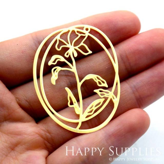 Brass Jewelry Charms, Flower Raw Brass Earring Charms, Brass Jewelry Pendants, Raw Brass Jewelry Findings, Brass Pendants Jewelry Wholesale (RD1587)