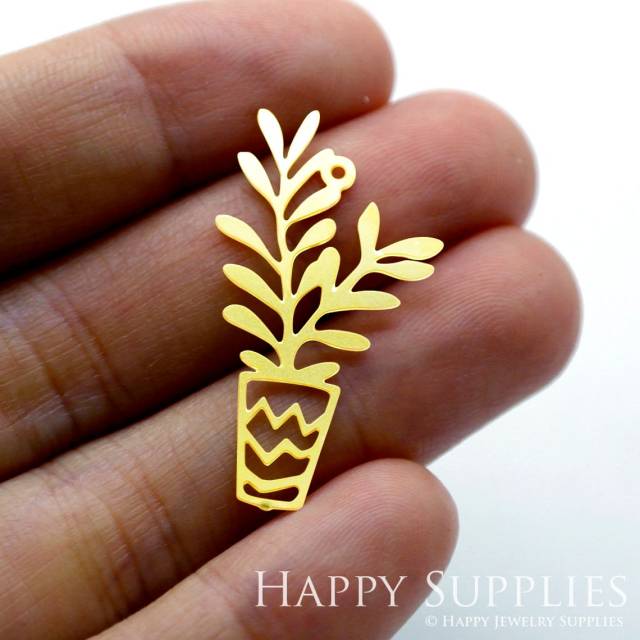 Brass Jewelry Charms, Lotus Raw Brass Earring Charms, Brass Jewelry Pendants, Raw Brass Jewelry Findings, Brass Pendants Jewelry Wholesale (RD1519)