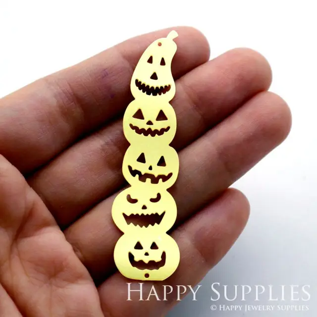 Brass Jewelry Charms, Pumpkin Raw Brass Earring Charms, Brass Jewelry Pendants, Raw Brass Jewelry Findings, Brass Pendants Jewelry Wholesale (RD1526)