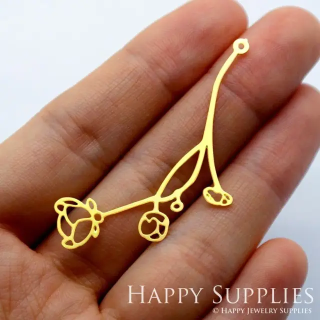 Brass Jewelry Charms, Flower Raw Brass Earring Charms, Brass Jewelry Pendants, Raw Brass Jewelry Findings, Brass Pendants Jewelry Wholesale (RD1606)