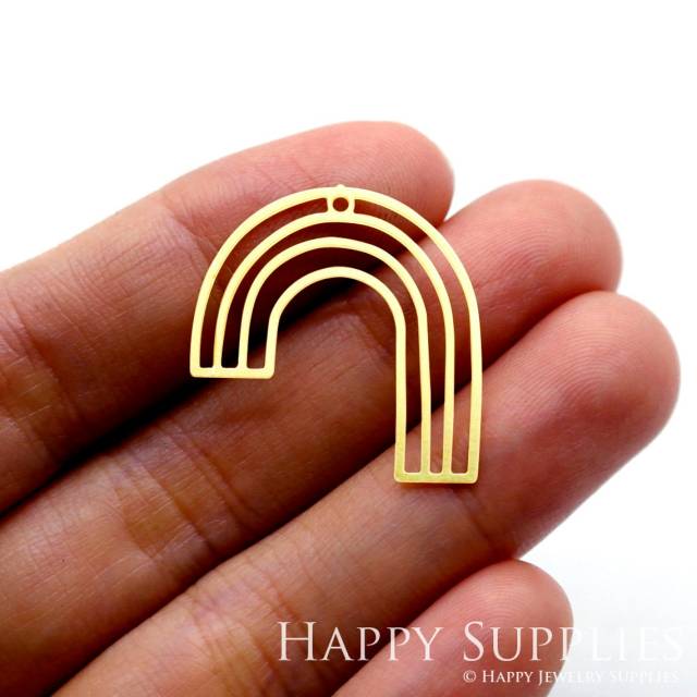 Brass Jewelry Charms,  U  Raw Brass Earring Charms, Brass Jewelry Pendants, Raw Brass Jewelry Findings, Brass Pendants Jewelry Wholesale (RD1571)