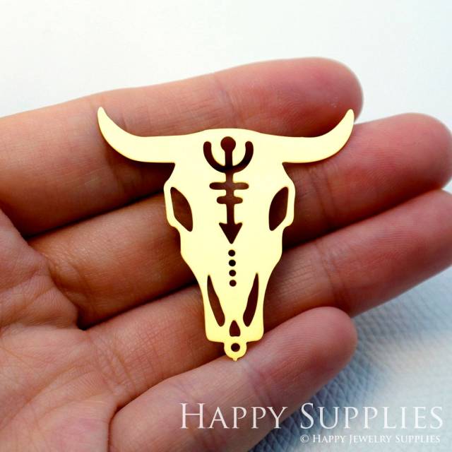 Brass Jewelry Charms, Cow Raw Brass Earring Charms, Brass Jewelry Pendants, Raw Brass Jewelry Findings, Brass Pendants Jewelry Wholesale (RD1662)