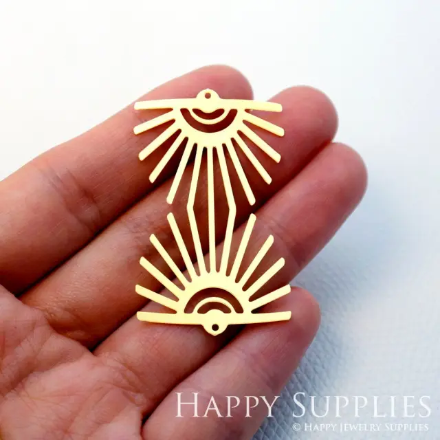 Brass Jewelry Charms, Sector Raw Brass Earring Charms, Brass Jewelry Pendants, Raw Brass Jewelry Findings, Brass Pendants Jewelry Wholesale (RD1661)