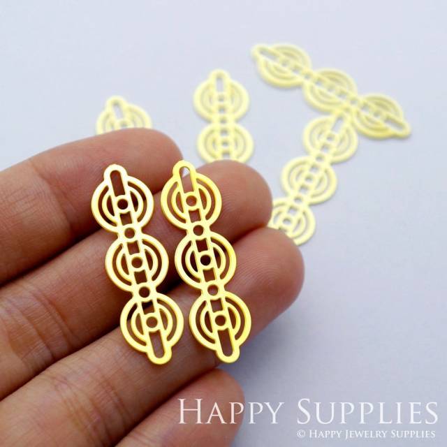 Brass Jewelry Charms, Circle Geometric Raw Brass Earring Charms, Brass Jewelry Pendants, Raw Brass Jewelry Findings, Brass Pendants Jewelry Wholesale (RD1675)