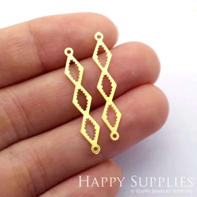 Brass Jewelry Charms, Diamond Geometric Raw Brass Earring Charms, Brass Jewelry Pendants, Raw Brass Jewelry Findings, Brass Pendants Jewelry Wholesale (RD1670)