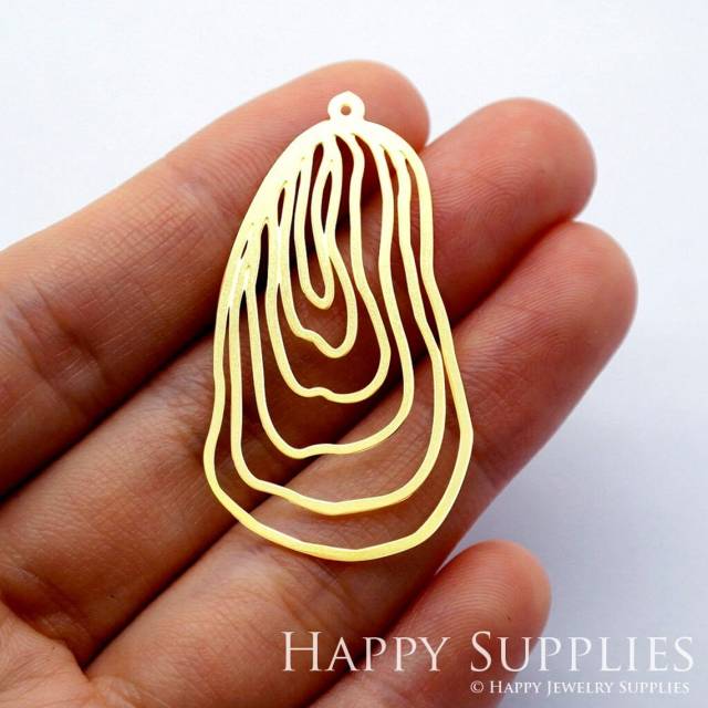 Brass Jewelry Charms, Oval Raw Brass Earring Charms, Brass Jewelry Pendants, Raw Brass Jewelry Findings, Brass Pendants Jewelry Wholesale (RD1638)