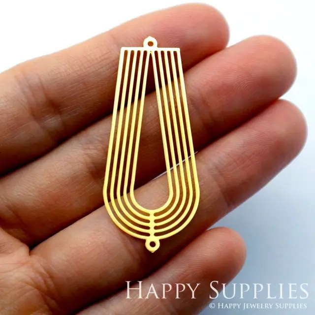 Brass Jewelry Charms, Drop Raw Brass Earring Charms, Brass Jewelry Pendants, Raw Brass Jewelry Findings, Brass Pendants Jewelry Wholesale (RD1614)