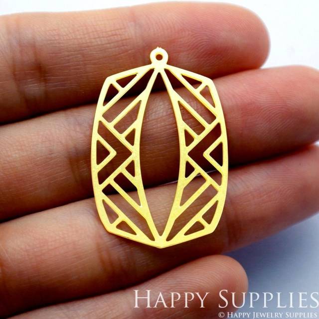 Brass Jewelry Charms, Window Raw Brass Earring Charms, Brass Jewelry Pendants, Raw Brass Jewelry Findings, Brass Pendants Jewelry Wholesale (RD1630)