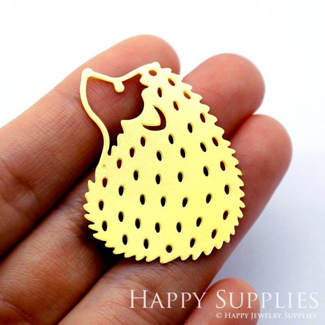 Brass Jewelry Charms, Hedgehog Raw Brass Earring Charms, Brass Jewelry Pendants, Raw Brass Jewelry Findings, Brass Pendants Jewelry Wholesale (RD1645)