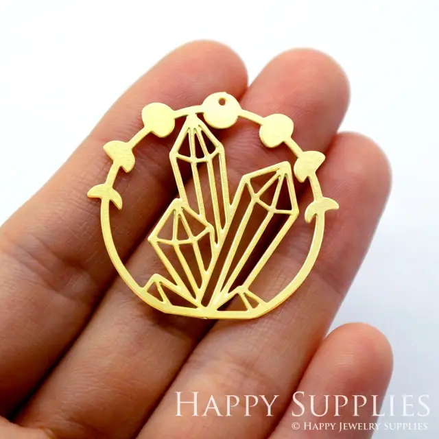 Brass Jewelry Charms, Geometric Raw Brass Earring Charms, Brass Jewelry Pendants, Raw Brass Jewelry Findings, Brass Pendants Jewelry Wholesale (RD1621)