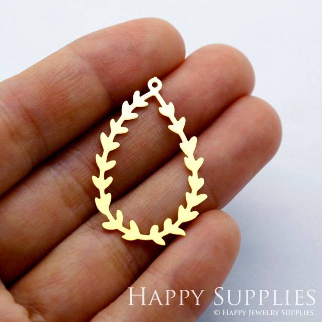 Brass Jewelry Charms, Drop Raw Brass Earring Charms, Brass Jewelry Pendants, Raw Brass Jewelry Findings, Brass Pendants Jewelry Wholesale (RD1631)