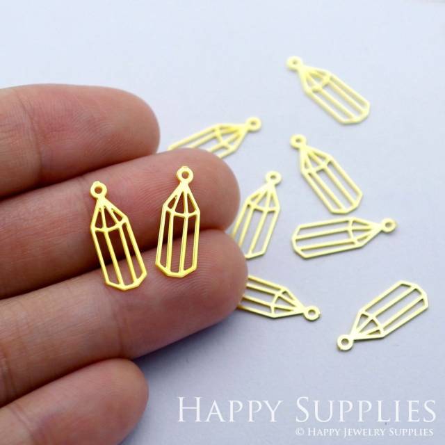 Brass Jewelry Charms, Diamond Geometric  Raw Brass Earring Charms, Brass Jewelry Pendants, Raw Brass Jewelry Findings, Brass Pendants Jewelry Wholesale (RD1681)