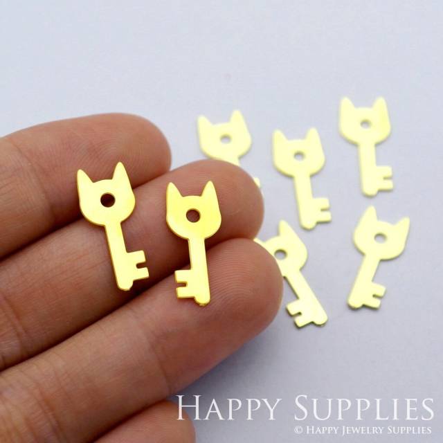 Brass Jewelry Charms, Cat GeometricRaw Brass Earring Charms, Brass Jewelry Pendants, Raw Brass Jewelry Findings, Brass Pendants Jewelry Wholesale (RD1701)