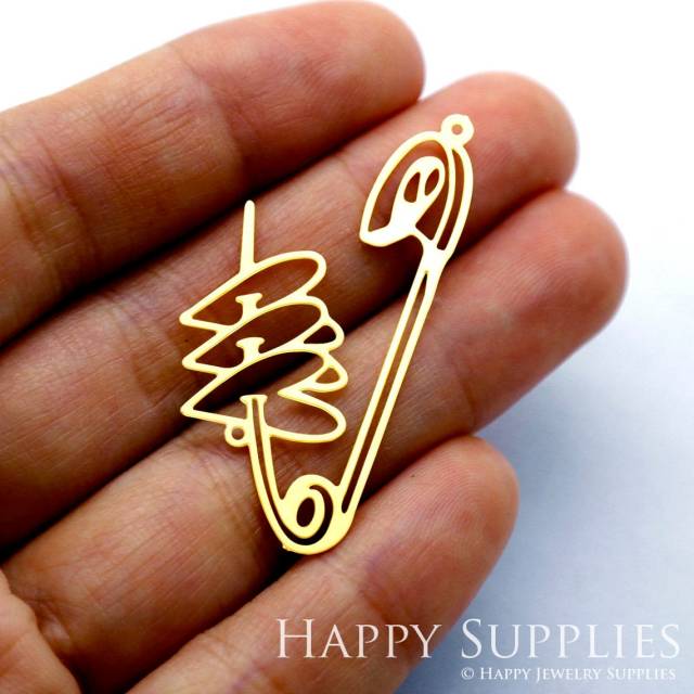 Brass Jewelry Charms, Paper Clip Raw Brass Earring Charms, Brass Jewelry Pendants, Raw Brass Jewelry Findings, Brass Pendants Jewelry Wholesale (RD1770)