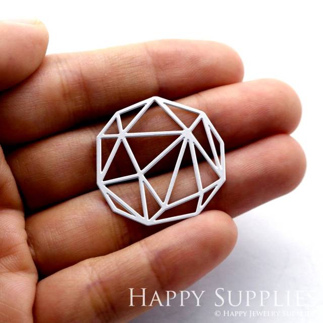 Stainless Steel Jewelry Charms, Geometric Stainless Steel Earring Charms, Stainless Steel Silver Jewelry Pendants, Stainless Steel Silver Jewelry Findings, Stainless Steel Pendants Jewelry Wholesale (SSD059)