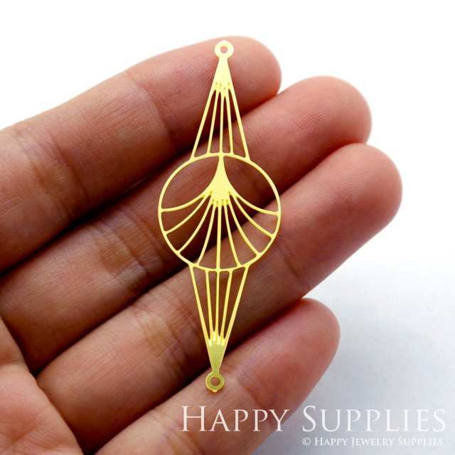 Brass Jewelry Charms, Fan Raw Brass Earring Charms, Brass Jewelry Pendants, Raw Brass Jewelry Findings, Brass Pendants Jewelry Wholesale (RD1787)