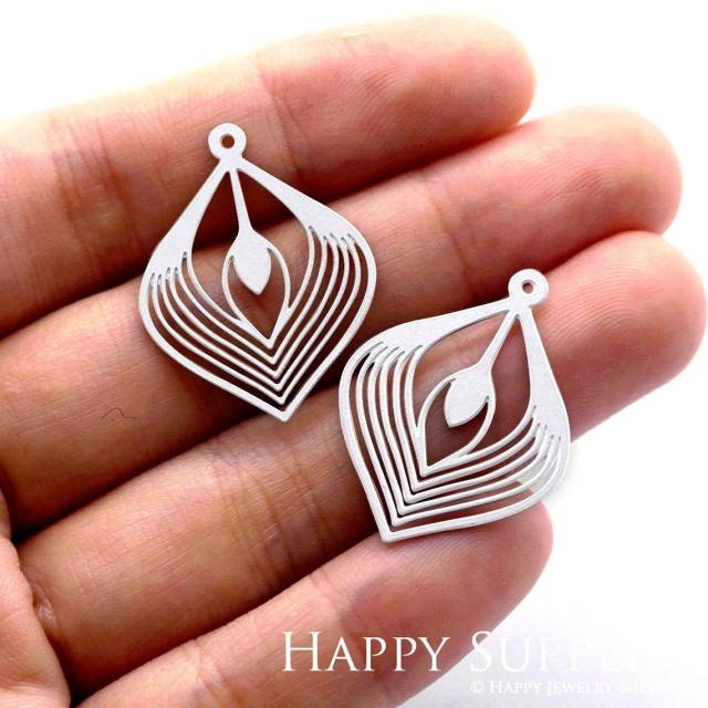 Stainless Steel Jewelry Charms, Geometric Stainless Steel Earring Charms, Stainless Steel Silver Jewelry Pendants, Stainless Steel Silver Jewelry Findings, Stainless Steel Pendants Jewelry Wholesale (SSD465)