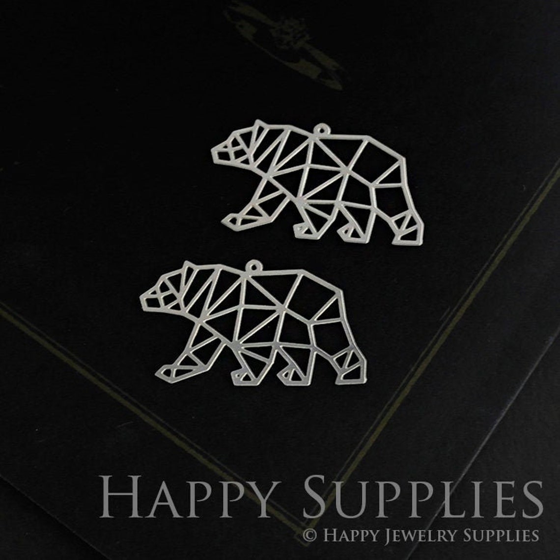 Stainless Steel Jewelry Charms, Bear Stainless Steel Earring Charms, Stainless Steel Silver Jewelry Pendants, Stainless Steel Silver Jewelry Findings, Stainless Steel Pendants Jewelry Wholesale (SSD295-small)