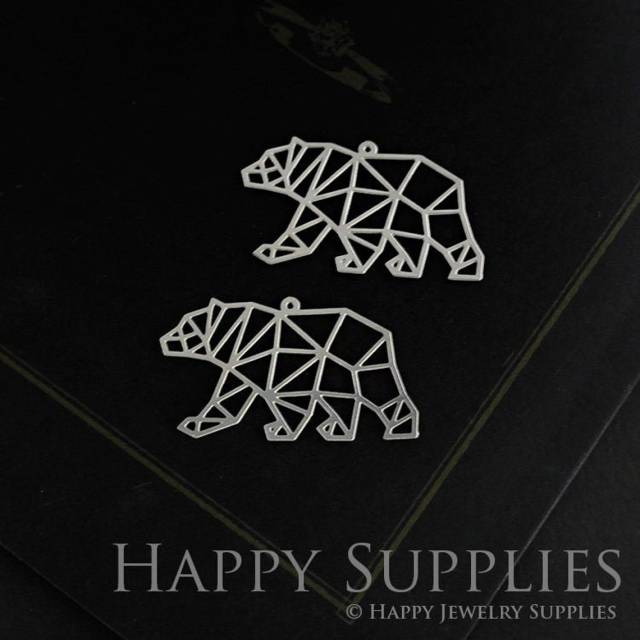 Stainless Steel Jewelry Charms, Bear Stainless Steel Earring Charms, Stainless Steel Silver Jewelry Pendants, Stainless Steel Silver Jewelry Findings, Stainless Steel Pendants Jewelry Wholesale (SSD295-small)