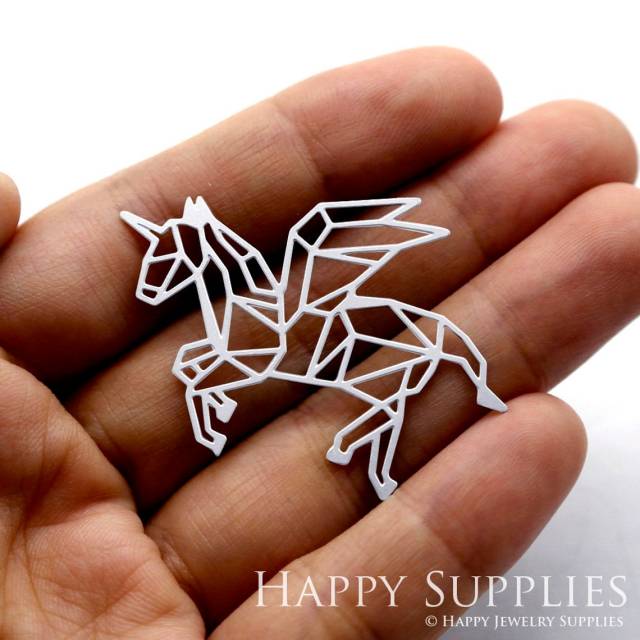 Stainless Steel Jewelry Charms, Unicorn Stainless Steel Earring Charms, Stainless Steel Silver Jewelry Pendants, Stainless Steel Silver Jewelry Findings, Stainless Steel Pendants Jewelry Wholesale (SSD081-small)