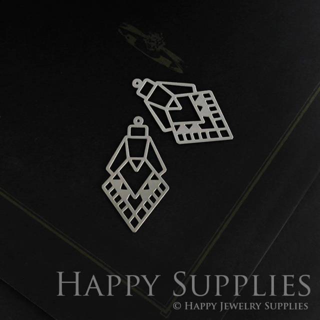 Stainless Steel Jewelry Charms, Geometric Stainless Steel Earring Charms, Stainless Steel Silver Jewelry Pendants, Stainless Steel Silver Jewelry Findings, Stainless Steel Pendants Jewelry Wholesale (SSD299)