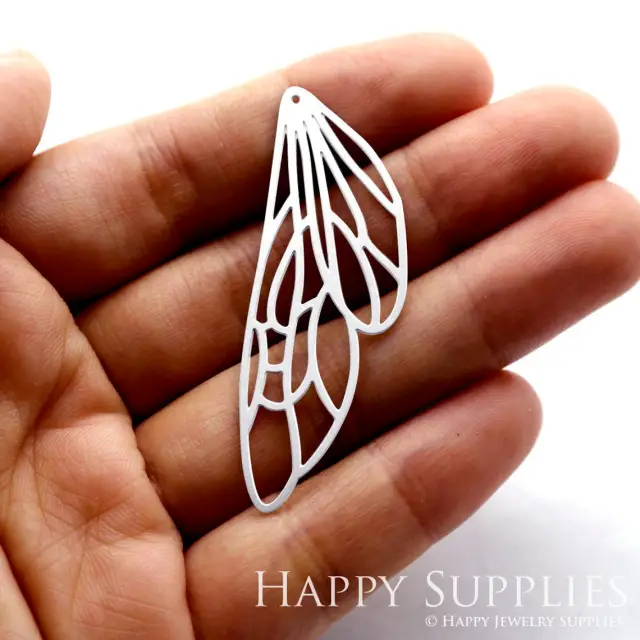 Stainless Steel Jewelry Charms, Dragonfly Wing Stainless Steel Earring Charms, Stainless Steel Silver Jewelry Pendants, Stainless Steel Silver Jewelry Findings, Stainless Steel Pendants Jewelry Wholesale (SSD187)