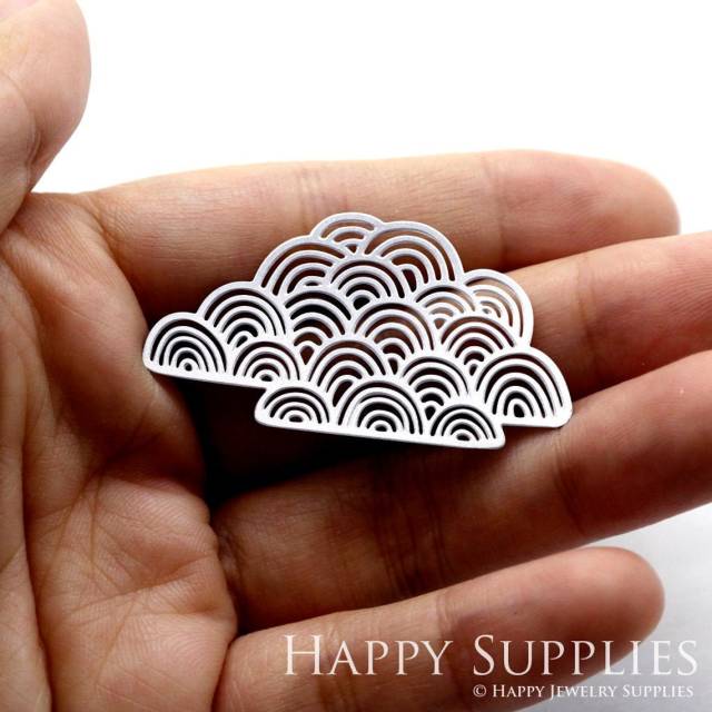 Stainless Steel Jewelry Charms, Cloud Stainless Steel Earring Charms, Stainless Steel Silver Jewelry Pendants, Stainless Steel Silver Jewelry Findings, Stainless Steel Pendants Jewelry Wholesale (SSD129-small)