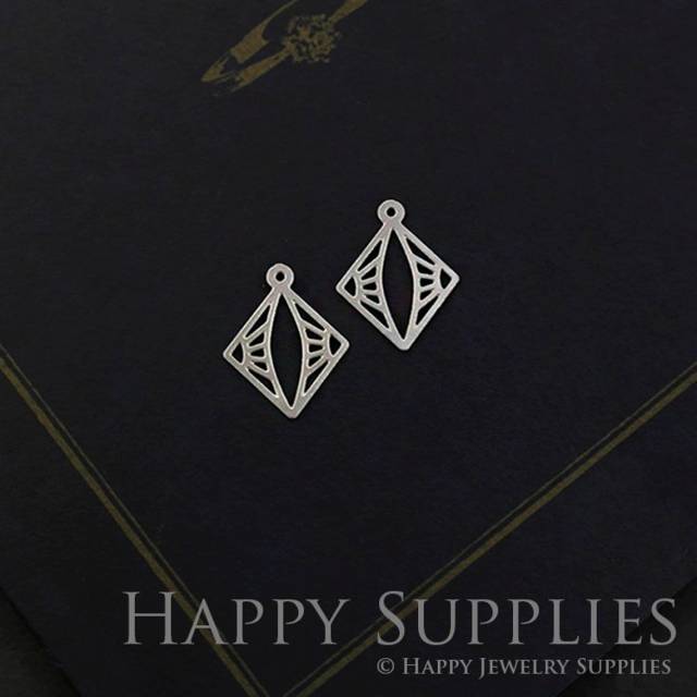 Stainless Steel Jewelry Charms, Geometric Stainless Steel Earring Charms, Stainless Steel Silver Jewelry Pendants, Stainless Steel Silver Jewelry Findings, Stainless Steel Pendants Jewelry Wholesale (SSD483)