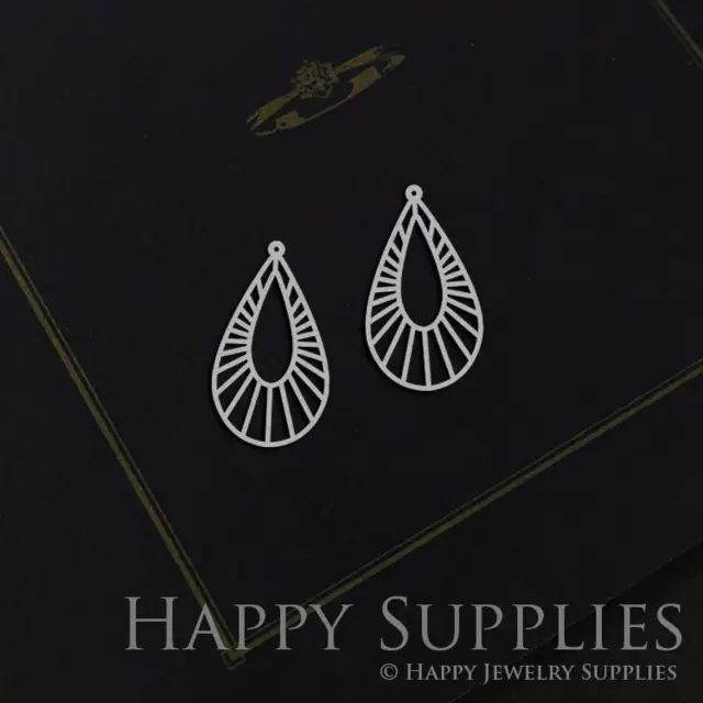 Stainless Steel Jewelry Charms, Teardrop Stainless Steel Earring Charms, Stainless Steel Silver Jewelry Pendants, Stainless Steel Silver Jewelry Findings, Stainless Steel Pendants Jewelry Wholesale (SSD643)